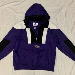 Baltimore Ravens Hooded Pullover Starter Jacket 3XL No Tags